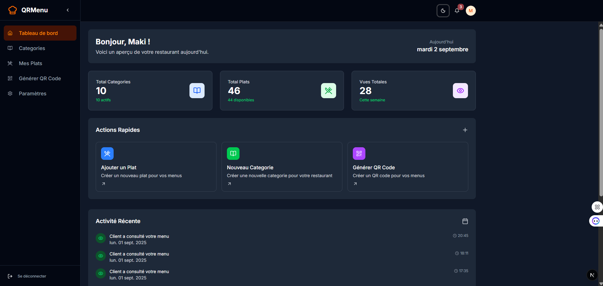 Dashboard Dark